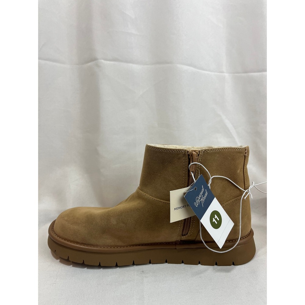 Universal Thread Women Cognac Faux Suede Ankle Boots Memory Foam Tan Size 11 NWT - Picture 4 of 6
